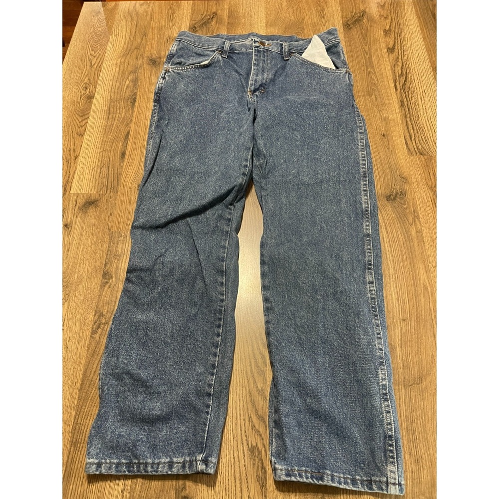 Rustler Jeans, Men's Size 34x29, Blue, Denim, Straight Leg, Pockets